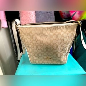 Coach monogram shoulder bag